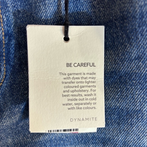 DYNAMITE Sz 27 Justina Jeans Mid-Wash Straight Leg high Waisted NEW WITH TAGS - Picture 8 of 16